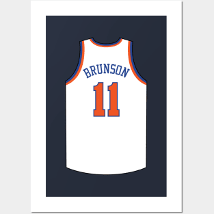 Jalen Brunson New York Jersey White Qiangy Posters and Art